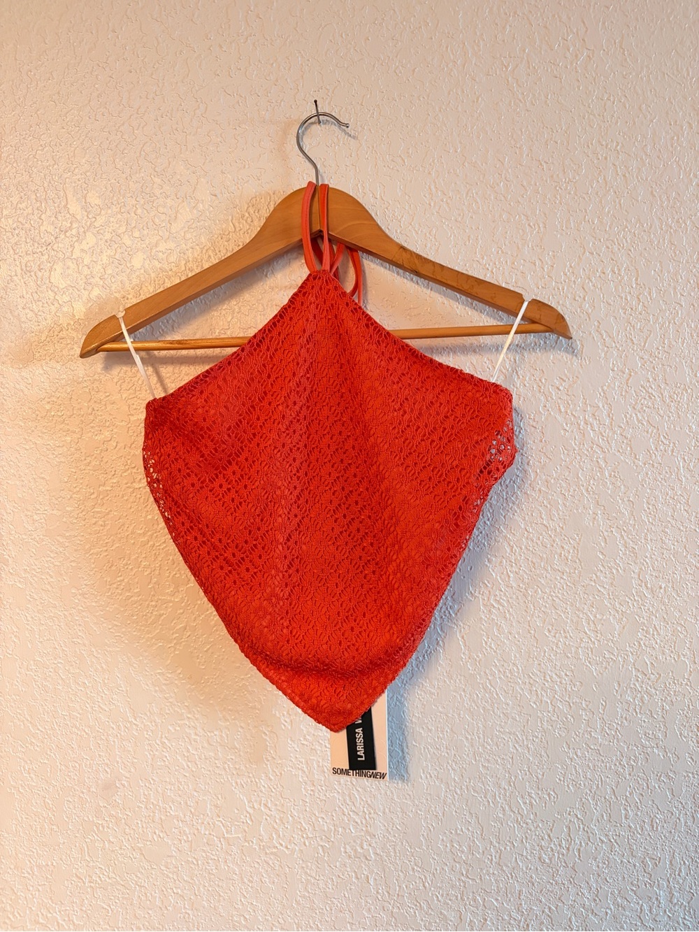 Unknown Brand Red Crochet Halter Top